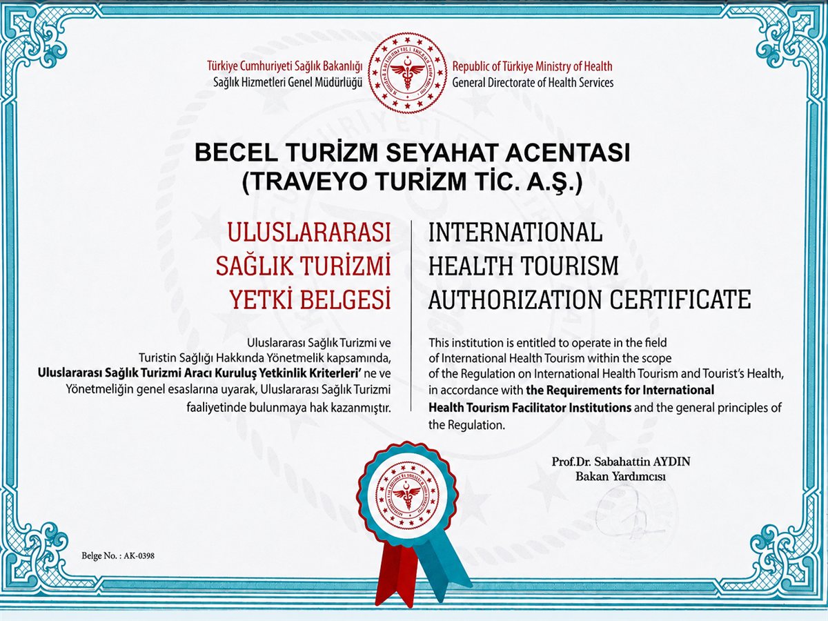 Uluslararası Sağlık Turizmi Yetki Belgesi